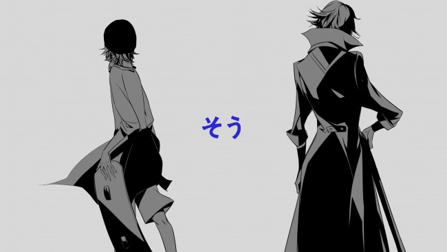 Обои картинки фото аниме, k project, Ята, мисаки, фушими, сарухико, парни, проект, кей, фон