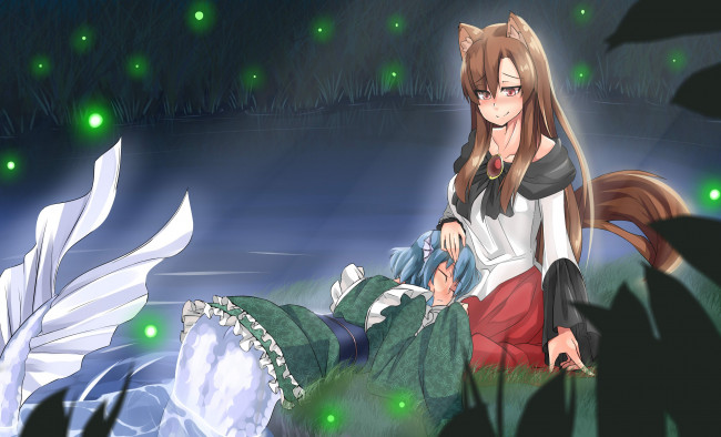 Обои картинки фото аниме, touhou, девушка