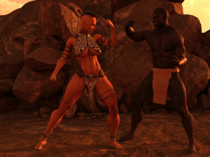 Картинка 3д+графика амазонки+ amazon девушка фон мужчина