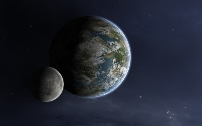 Обои картинки фото космос, арт, планеты, звезды, вселенная