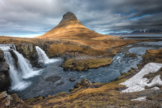 Обои картинки фото природа, водопады, лес, река, водопад