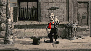 Картинка календари кино +мультфильмы взгляд шляпа зонт мужчина мим клоун 2018