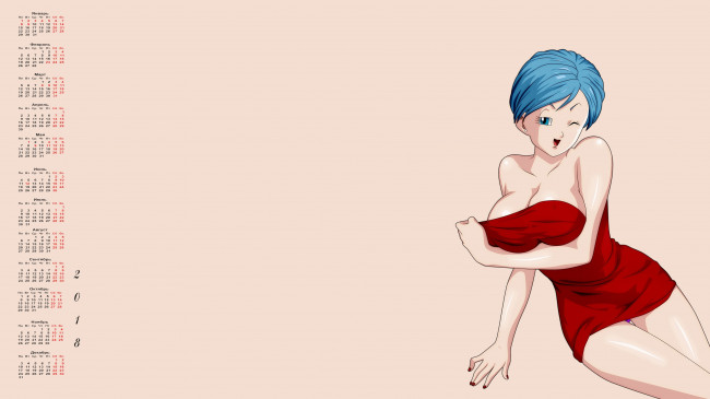 Обои картинки фото календари, рисованные,  векторная графика, девушка, 2018, лицо, взгляд