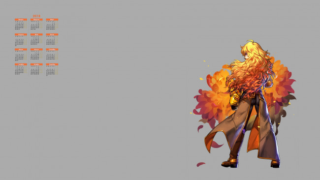 Обои картинки фото календари, аниме, 2018, профиль