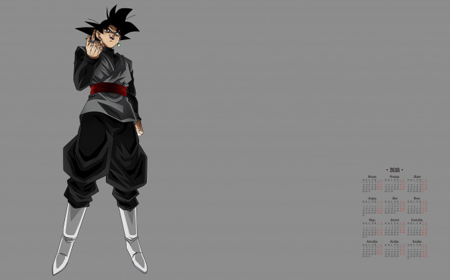 Обои картинки фото календари, аниме, 2018, парень, взгляд