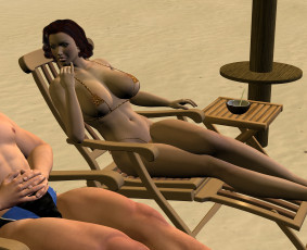 Картинка 3д+графика люди+ people девушка фон взгляд