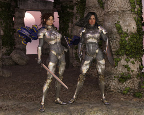 Картинка 3д+графика фантазия+ fantasy фон взгляд девушки