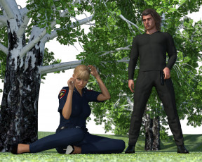 Картинка 3д+графика фантазия+ fantasy взгляд фон девушка