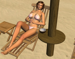 обоя 3д графика, люди , people, фон, взгляд, девушка