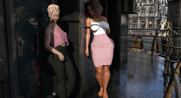 Картинка 3д+графика люди+ people фон взгляд девушка