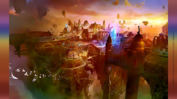 Картинка календари фэнтези планета город сооружение постройка