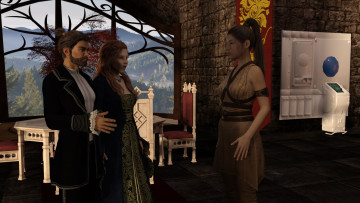 Картинка 3д+графика люди+ people фон взгляд девушки