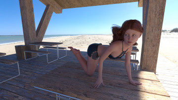 Картинка 3д+графика люди+ people фон взгляд девушка