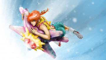 Картинка аниме pokemon фон девушка