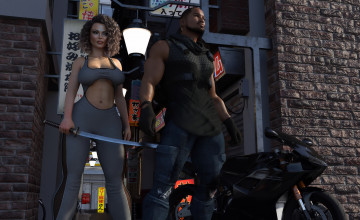 Картинка 3д+графика люди+ people взгляд фон девушка