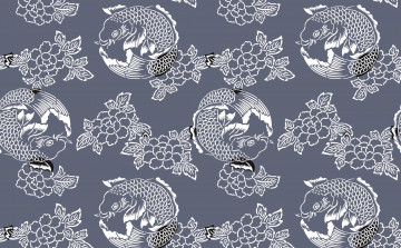 обоя векторная графика, животные , animals, фон, рыбы