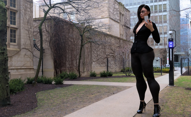 Обои картинки фото 3д графика, люди , people, девушка, фон, взгляд