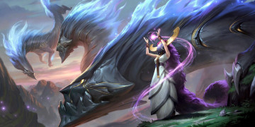 Картинка видео+игры league+of+legends +legends+of+runeterra aurelion sol драконы девушка