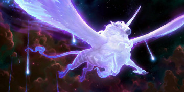 Картинка видео+игры league+of+legends +legends+of+runeterra единорог полет