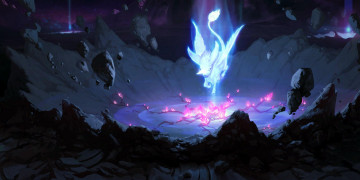Картинка видео+игры league+of+legends +legends+of+runeterra единорог кратер камни