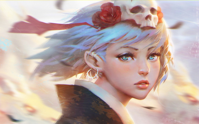 Обои картинки фото guweiz, аниме, животные,  существа