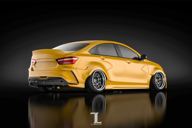 Обои картинки фото автомобили, 3д, lada