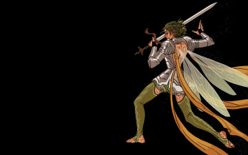 Картинка фэнтези эльфы эльф меч крылья