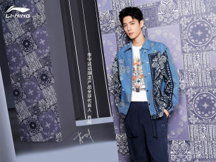 Картинка мужчины xiao+zhan актер куртка орнамент