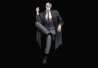 Картинка аниме unknown +другое+ мужчина пальто костюм