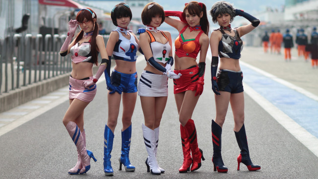 Обои картинки фото девушки, - креатив,  косплей, красотки