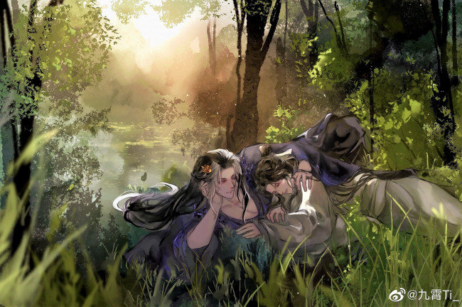 Обои картинки фото аниме, thousand autumns, заклинатели, природа