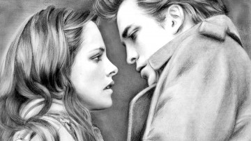 Картинка рисованное кино +мультфильмы пара лица бэлла эдвард