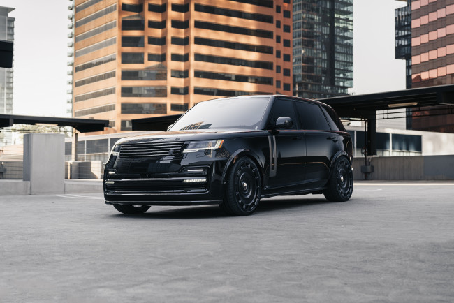 Обои картинки фото автомобили, range rover, range, rover, black, urban, automotive