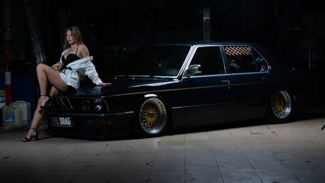 Обои картинки фото автомобили, -авто с девушками, bmw, красивая, девушка