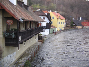 Картинка Чешски крумлов города улицы площади набережные