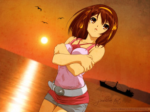Картинка аниме the melancholy of haruhi suzumiya