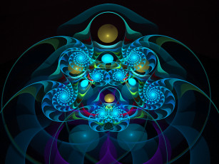 Картинка 3д графика fractal фракталы цвета фон узор