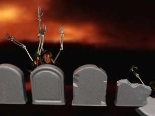 Картинка 3д графика horror ужас скилет