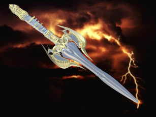 Картинка 3д графика military меч