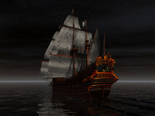 Картинка 3д графика sea undersea море парусник