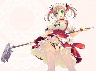 Картинка аниме *unknown другое девушка горничная швабра