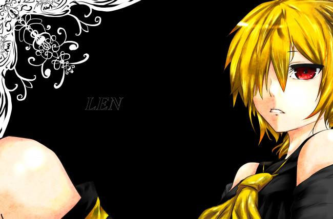 Обои картинки фото kagamine, len, аниме, vocaloid