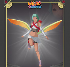 Картинка аниме naruto джинчурики девушка крылья наруто