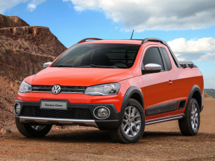 Картинка автомобили volkswagen cross saveiro красный 2013