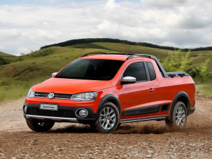 Картинка автомобили volkswagen красный 2013 cross saveiro