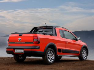Картинка автомобили volkswagen красный 2013 cross saveiro