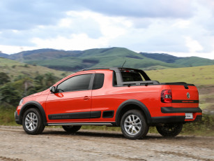 Картинка автомобили volkswagen красный 2013 cross saveiro