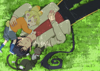 Картинка аниме ao+no+exorcist rin okumura хвост ребёнок парень usamaro kuro