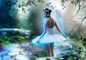 Картинка фэнтези фотоарт балерина