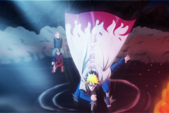 Картинка аниме naruto наруто четвёртый вода сакура харуно хокаге минато кунай эдо-тенсей